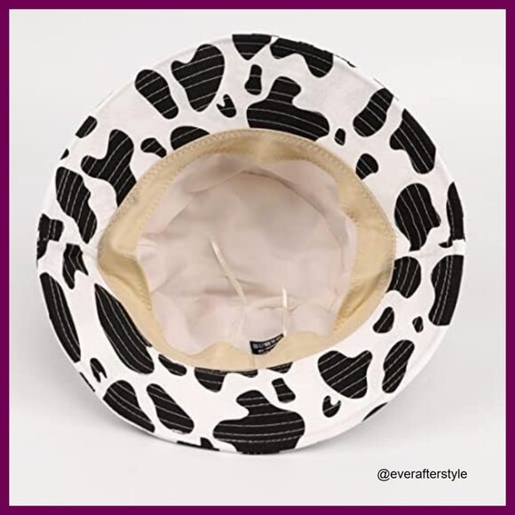 Cotton Bucket Hat with Horn Ears, UV Protection, Adjustable Fit - Picture 5 of 7